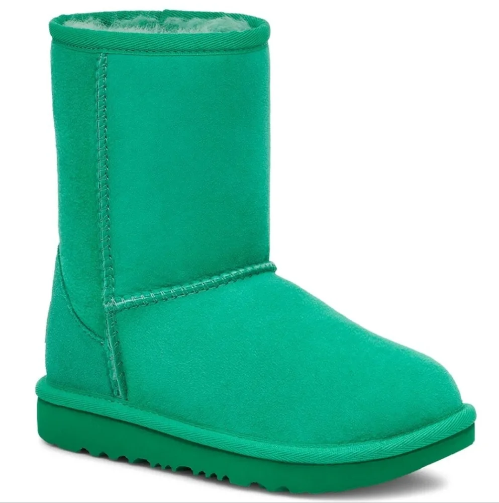 UGG Classic Short II Boots Emerald Green Size 5 - Picture 2 of 14